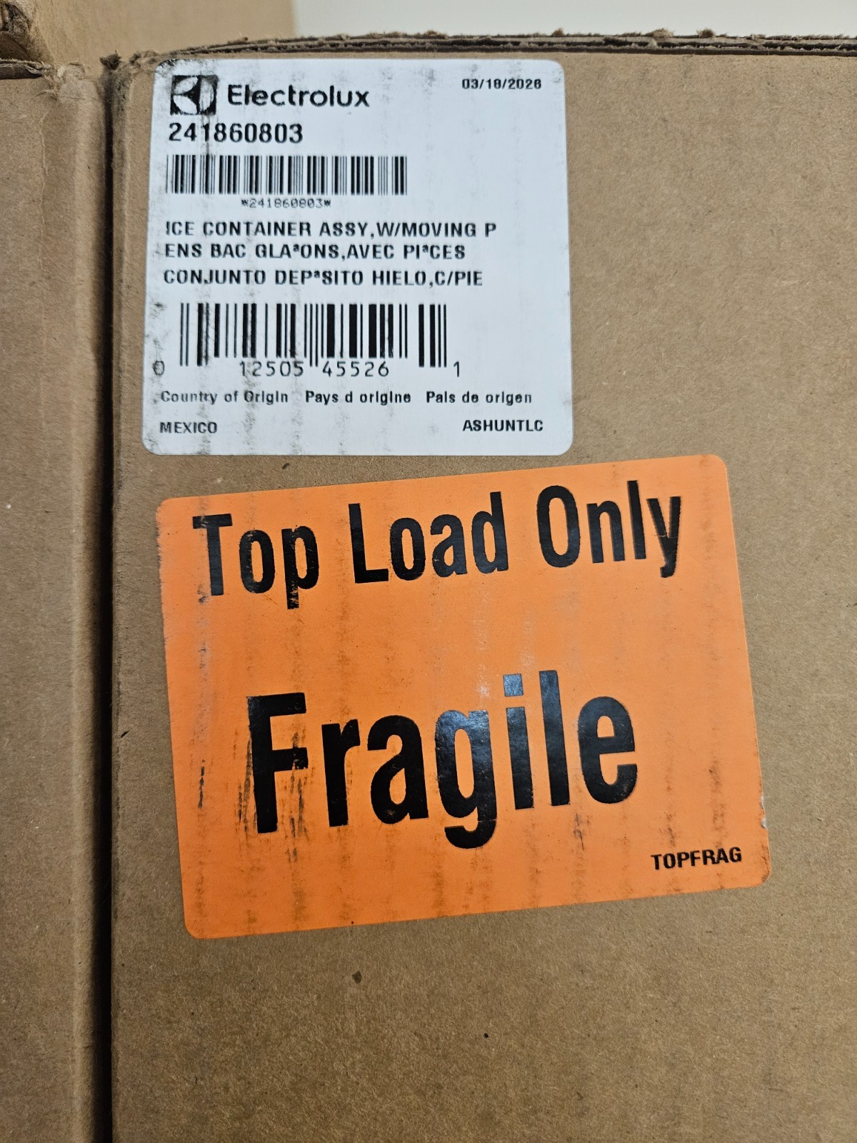 Ice Container Assembly Compatible with Frigidaire Refrigerator 241860803 OEM gallery