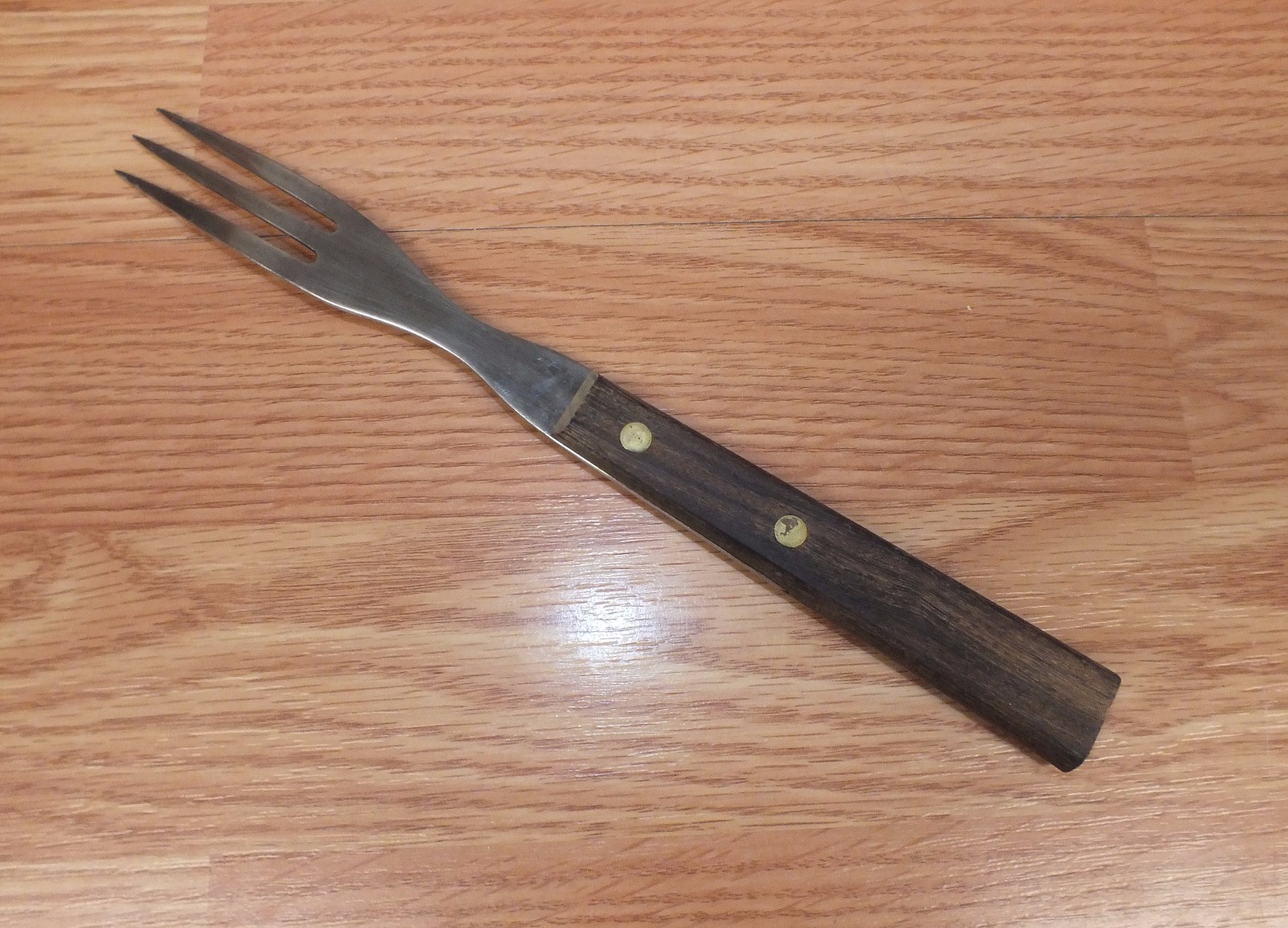 Unbranded / Generic Stainless Steel Carving For W/ Dark Wooden Handle Only *READ gallery