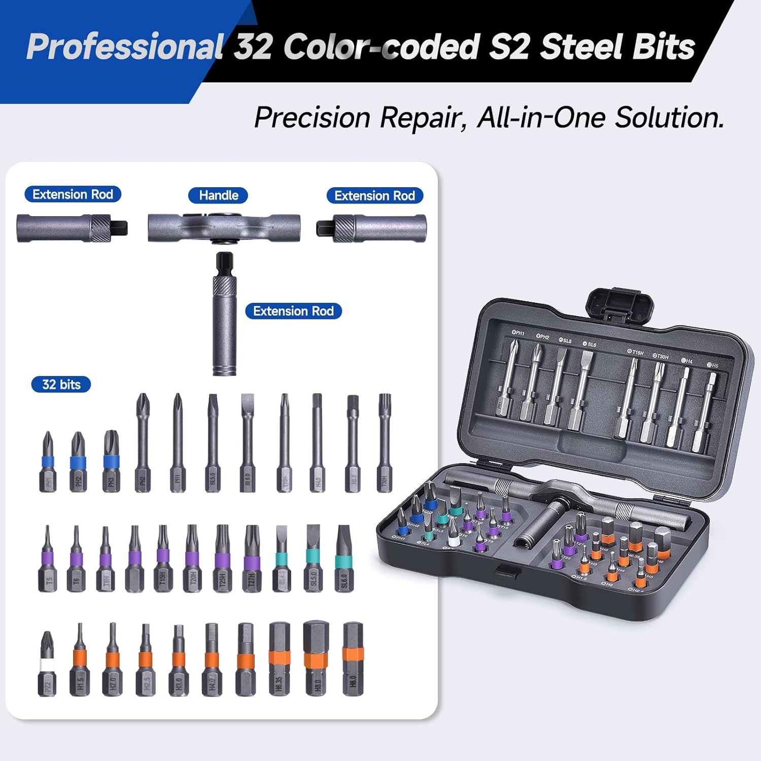 Fronnor 34 in 1 Ratcheting Handle Magnetic Screwdriver gallery