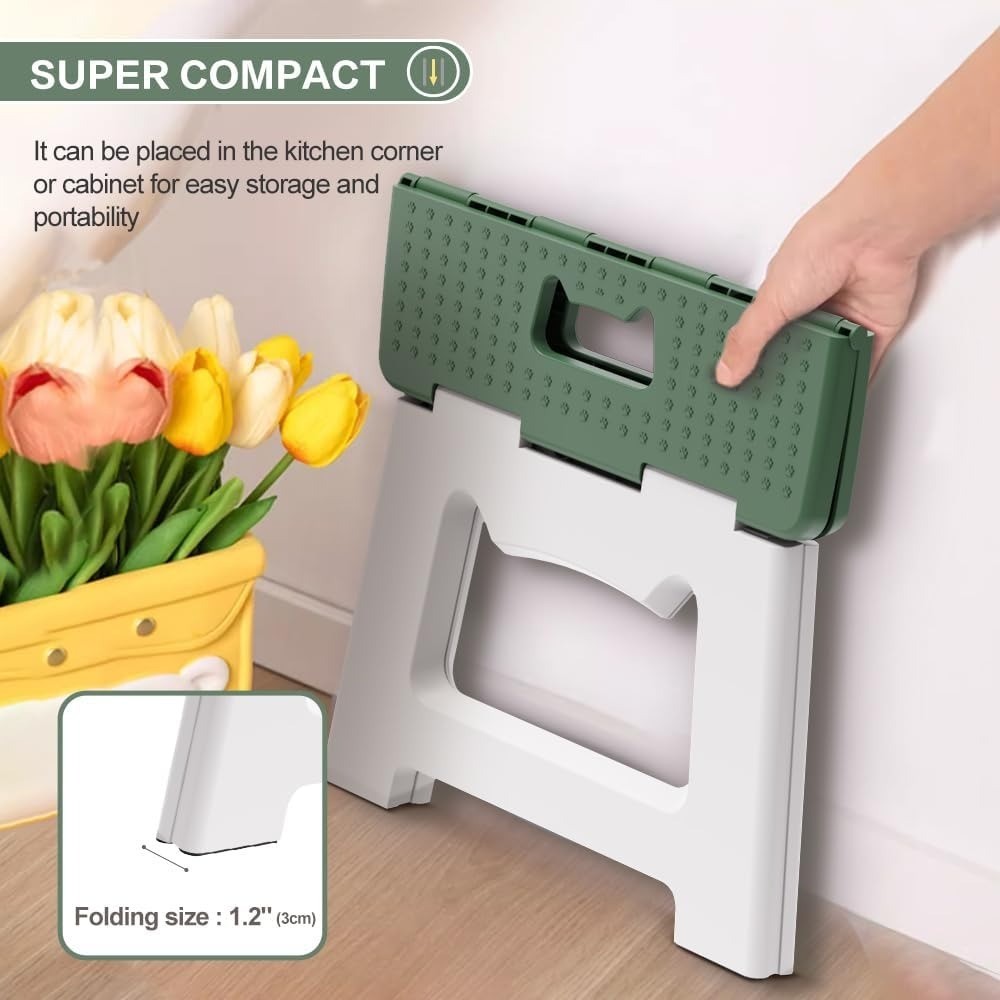 9'' Folding Step Stools for and Adults, Hold Up to 300 lbs, Portable gallery