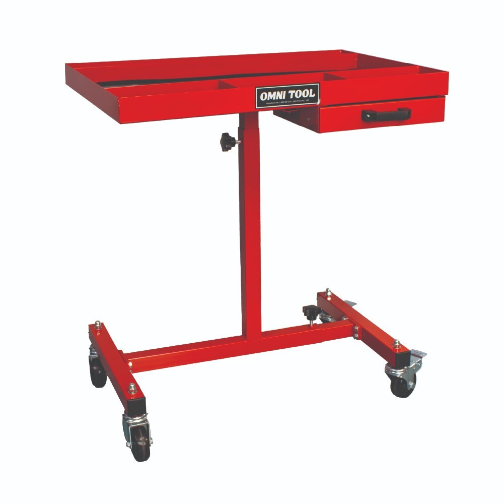 Omni Tool Rolling Work Table, Adjustable Mobile Tray Cart, 220 lb Capacity gallery