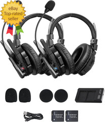XTALK Xmax2 Wireless Intercom Headset System 2.4Ghz 1640 Feet 500 Meters Dua