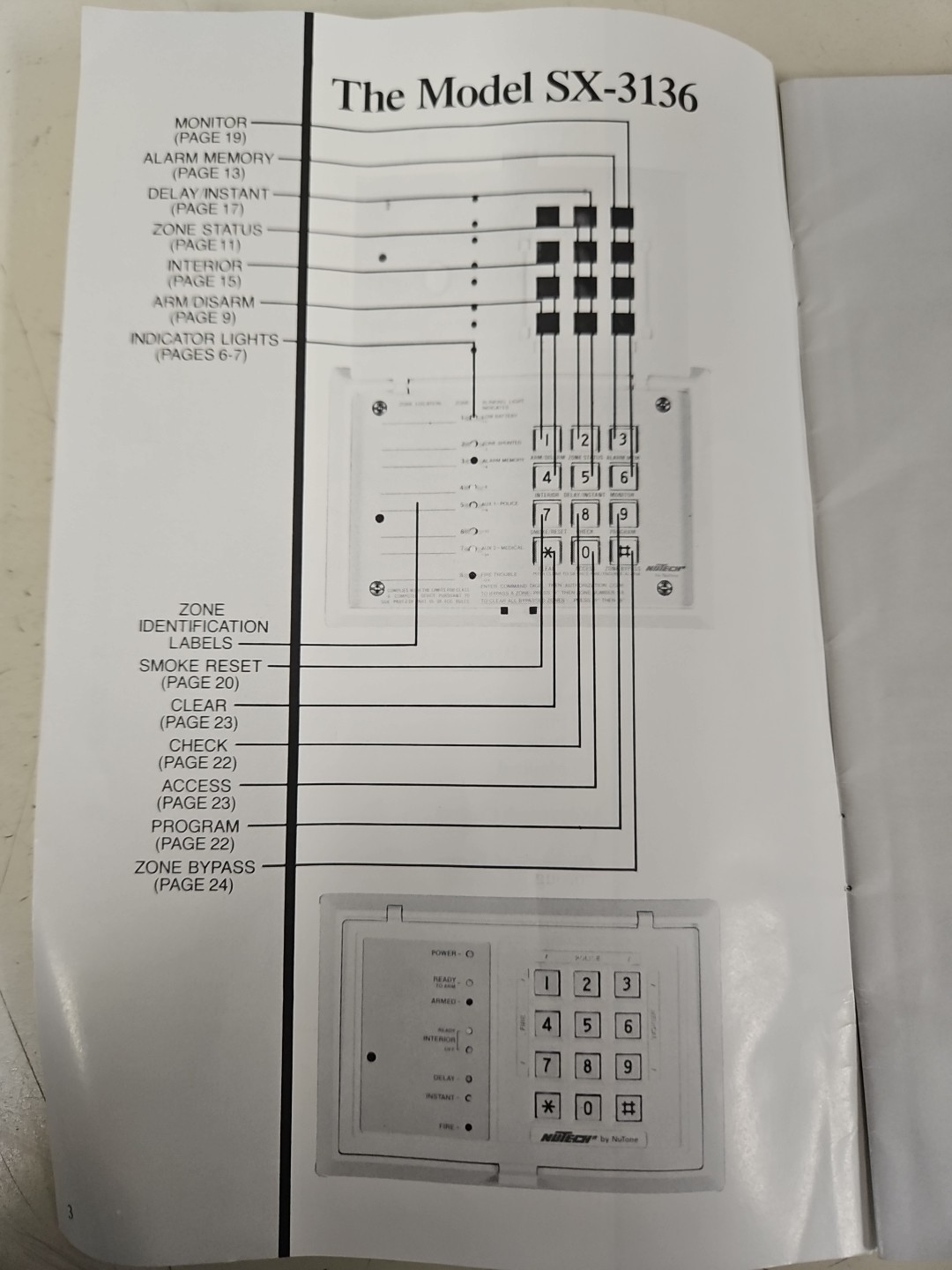 Nutone Nutech Digital Remote Control Model SX-3136 Users Manual Only {RARE} gallery