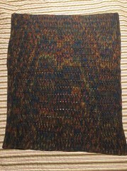 Handmade Crocheted Afghan Zig Zag Ombre Blue Burgundy Gold Lap Throw 27” X 35”