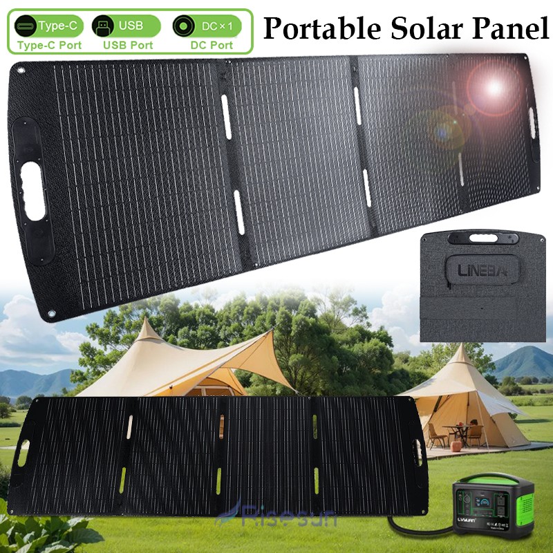 200W Portable Foldable Solar Panel 23.5% Conversion Efficiency, MC4 Connector gallery
