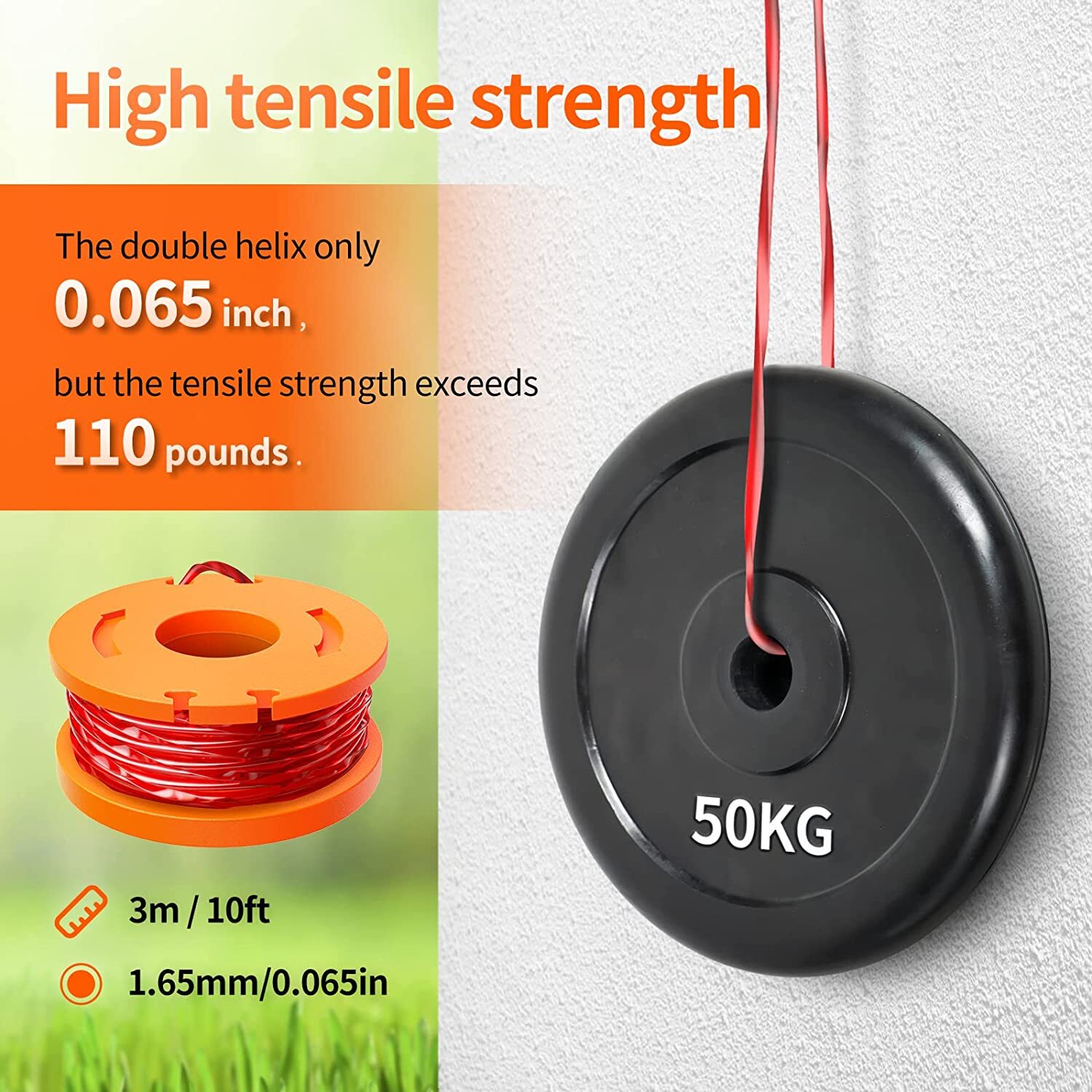 WORX WA0010 8Pack String Trimmer Line Spool For Grass Trimmer/Weed Eater Edger gallery