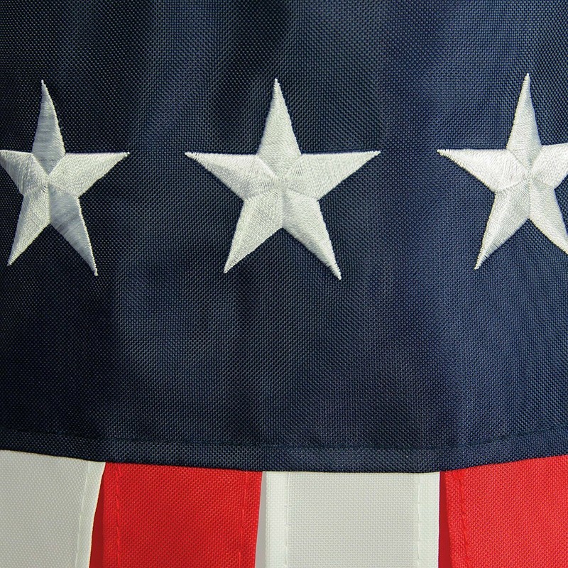 (2 PACK) 60" USA WindSock Embroidered American Flag Wind Sock 100D Fabric gallery