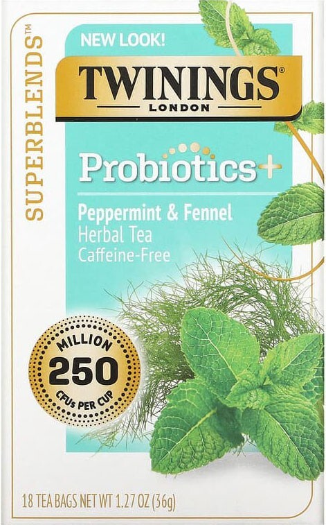 Twinings Probiotics Peppermint & Fennel Herbal Tea - 18 tea bags gallery