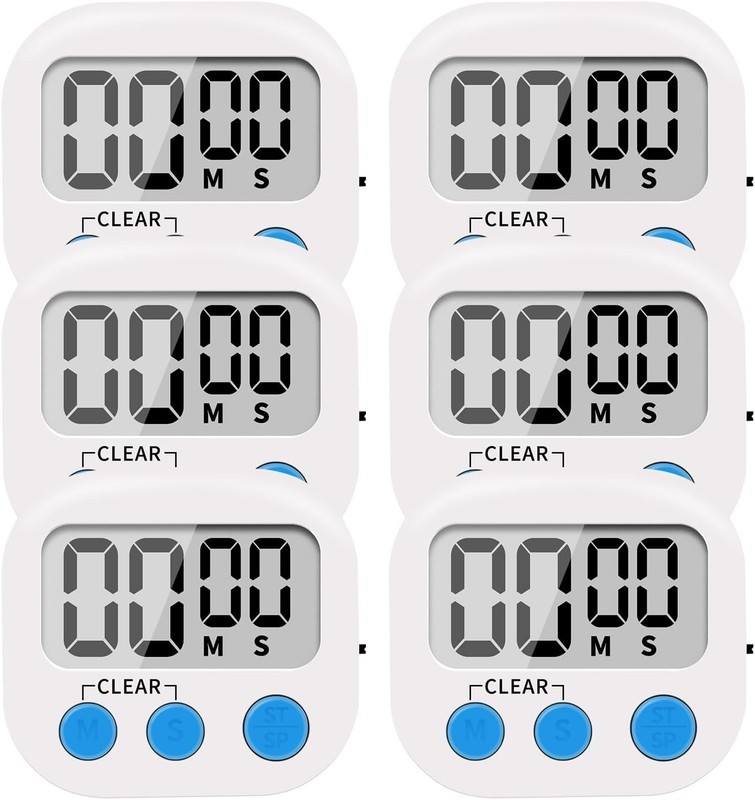 Digital Kitchen Timer Countdown Count Up Magnet Magnetic Switch Small 6 Pack gallery