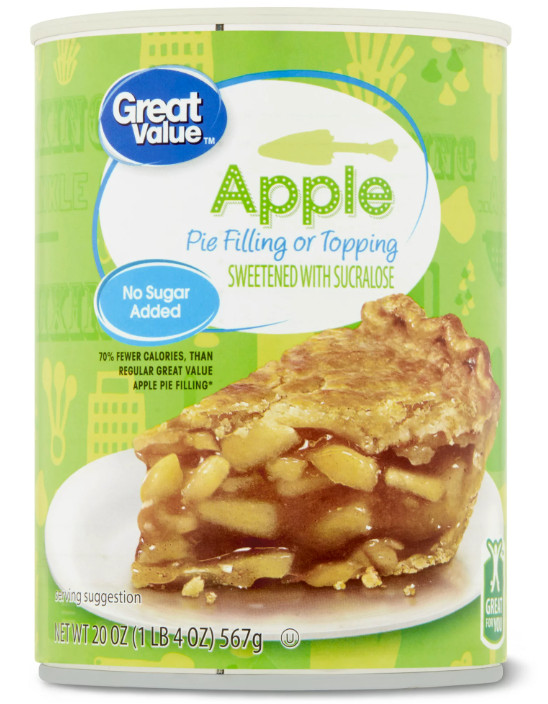 4 CANS Great Value NO SUGAR ADDED Apple Pie Filling & Topping 20 oz.... gallery