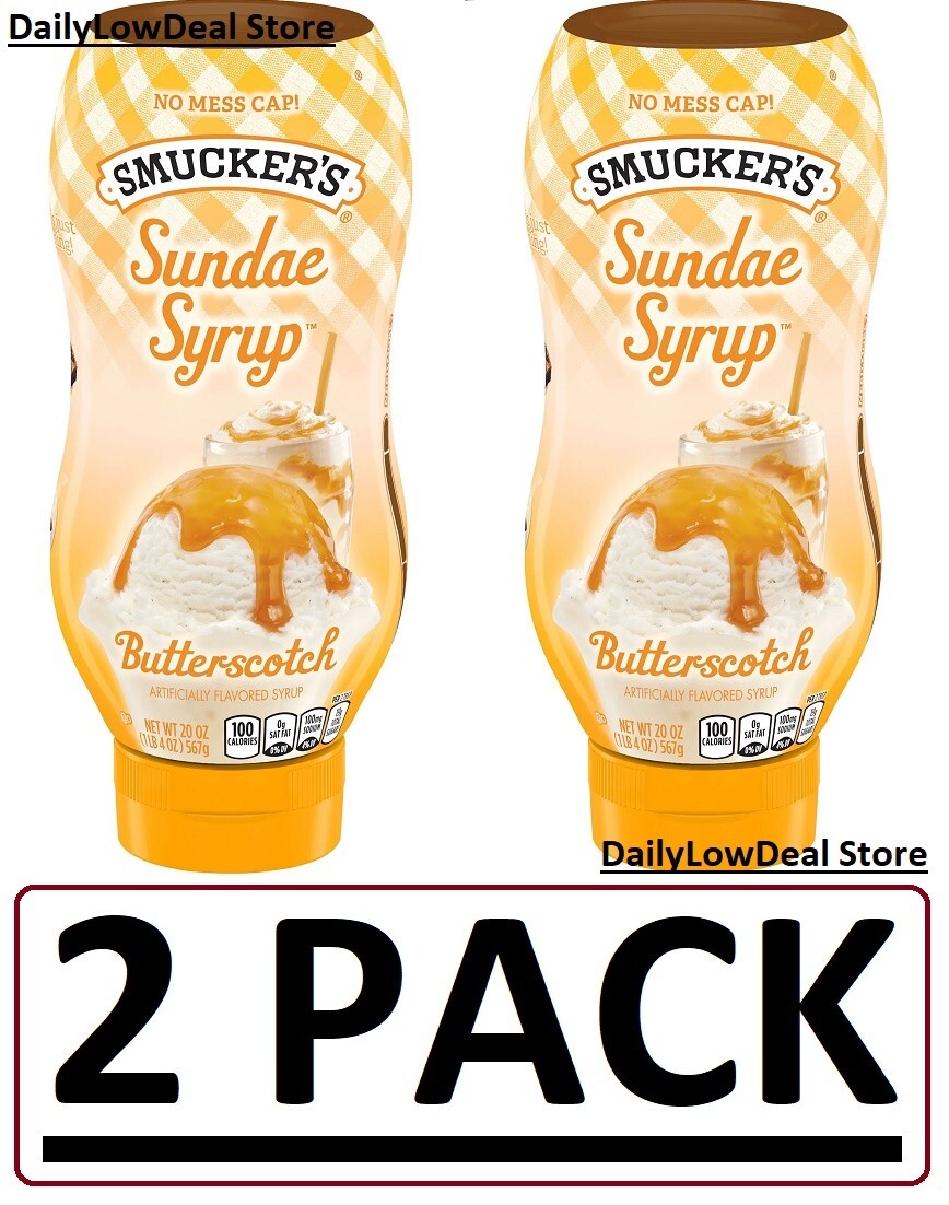 2 PACK - Smucker's Butterscotch Sundae Syrup 20 oz Smuckers (Total 40 oz) gallery