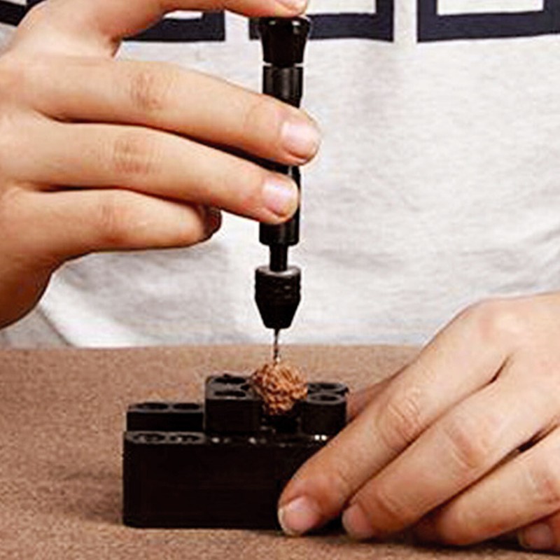 26 Pcs Mini Micro Drill Hand Bits Set Small Manual Keyless Chuck Pin Vise Rotary gallery