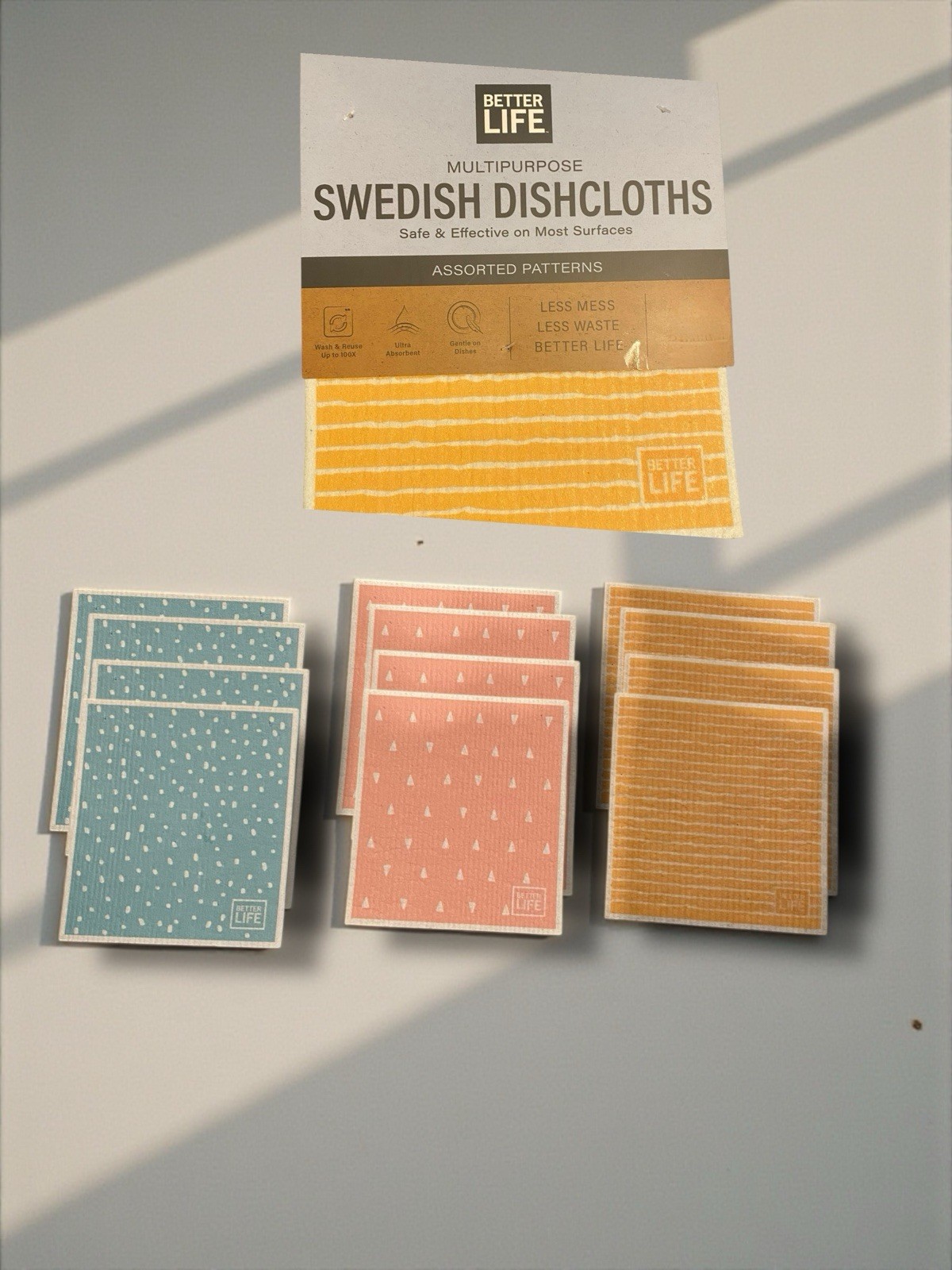 Better Life 12 PC Swedish Multipurpose Dishcloths 150x Reusable (8 X 7") gallery