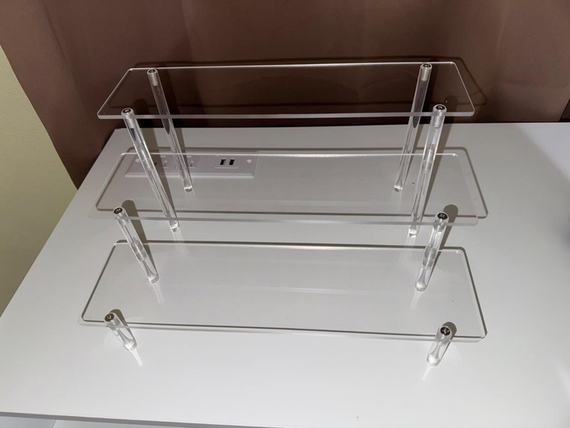 3-Tier Clear Acrylic Display Risers – Large Perfume & Shelf Organizer Stand gallery