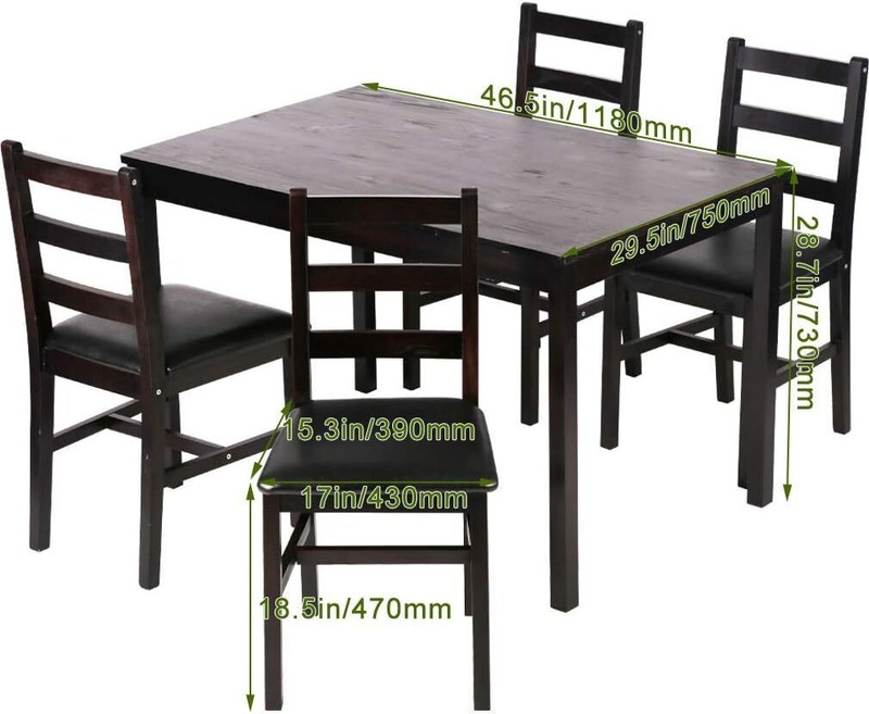 Kitchen Table and Dining Room Table Set, Wood Elegant Kitchen Sets for 2 or 4 gallery