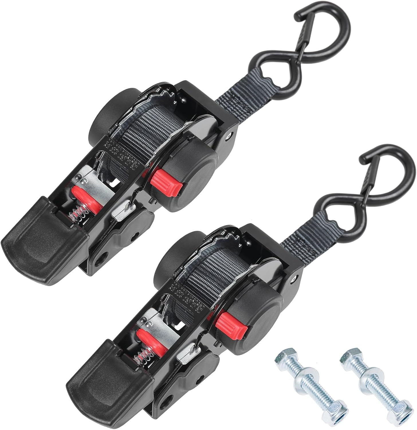 Retractable Ratchet Straps 1 Inch X 6Ft Bolt-On Tie down Straps to Trailer - 141 gallery