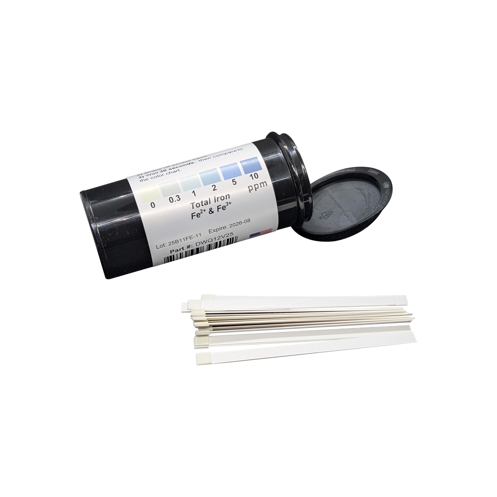 Iron Test Strips for Water Quality Fast Results Easy to Read 25 Pack gallery