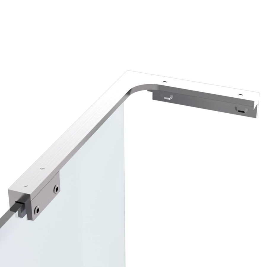 Shower Glass Support Bar, Both Sides Available, Frameless Bathroom Glass Clamp L gallery