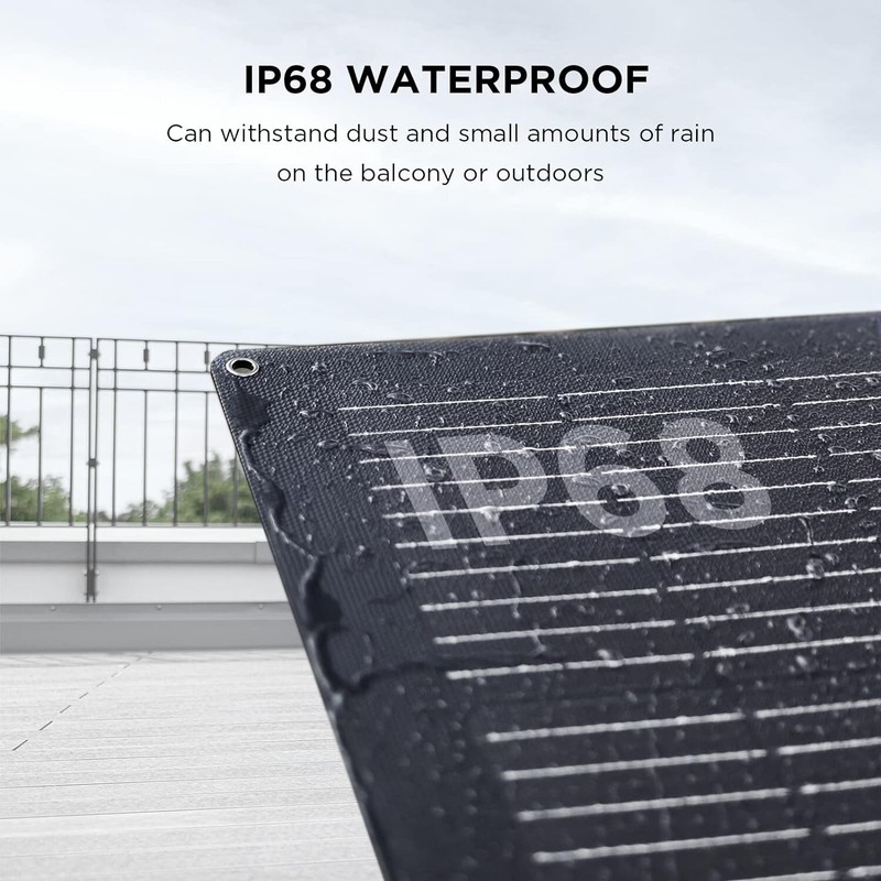 EF ECOFLOW 100W Flexible Solar Panel with High Efficiency Solar Modules, IP68 gallery