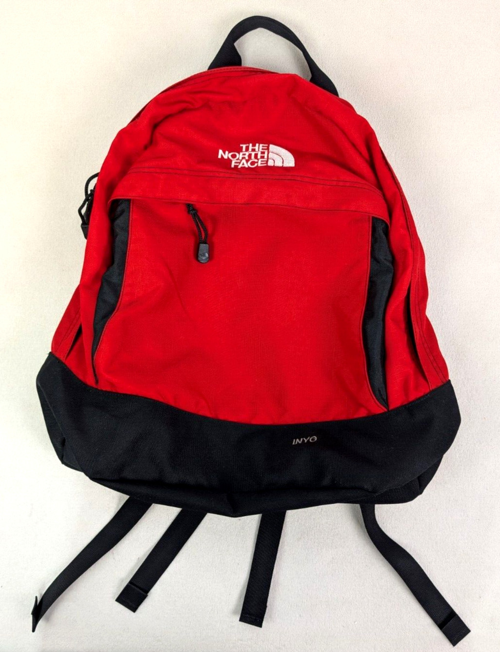 THE NORTH FACE Vtg Inyo Red Black Backpack Adjustable Shoulder Straps