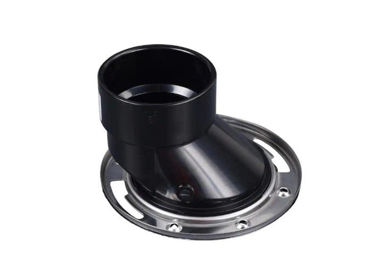 OATEY 3 in. ABS Open Offset Plastic Toilet Flange with Stainless Steel Ring gallery