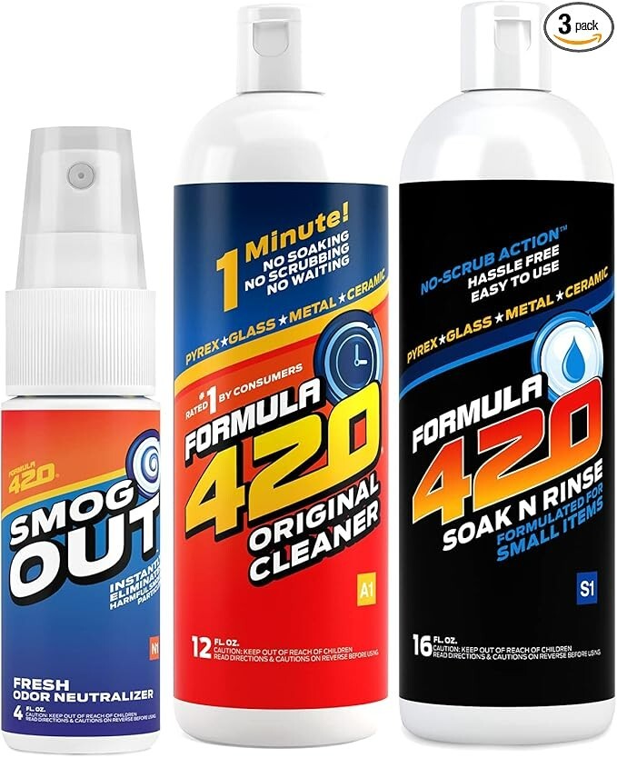 Formula 420 Smog-Out Variety Pack :Smog-Out Glass Metal Ceramic(3 bottles total) gallery