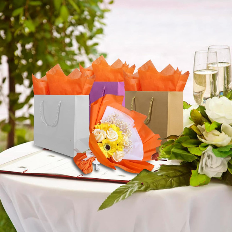 100 Sheets Orange Tissue Paper 20X14 Inches Tissue Paper Bulk for Bags Wrapping gallery