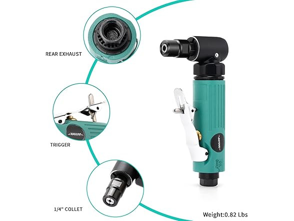 DOTOOL Air Right Angle die Grinder 1/4''Air Die Grinder 22000 RPM 90 Degree gallery