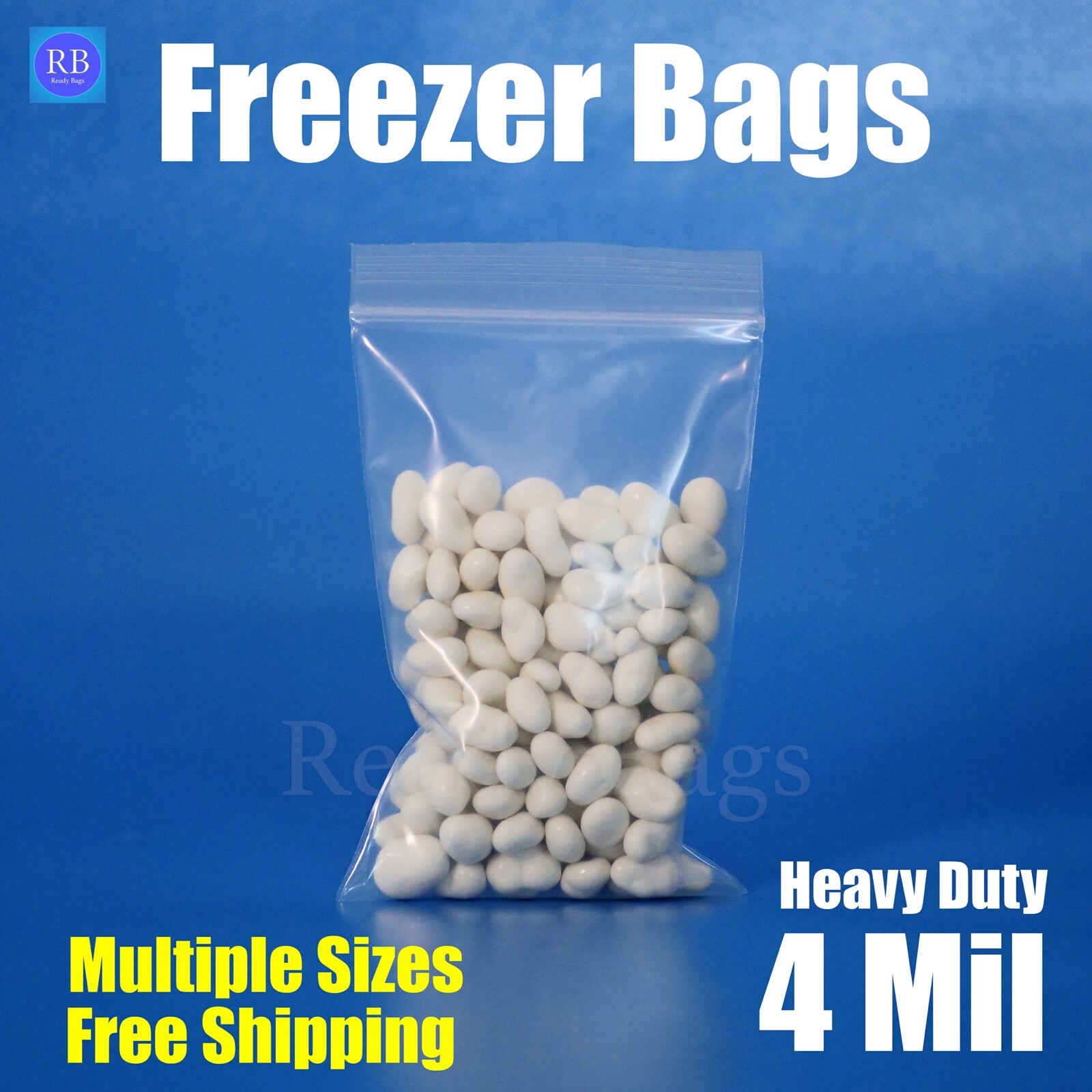 Clear Plastic Zipper Bags Reclosable HEAVY-DUTY 4-Mil Zip Seal Freezer Baggies gallery