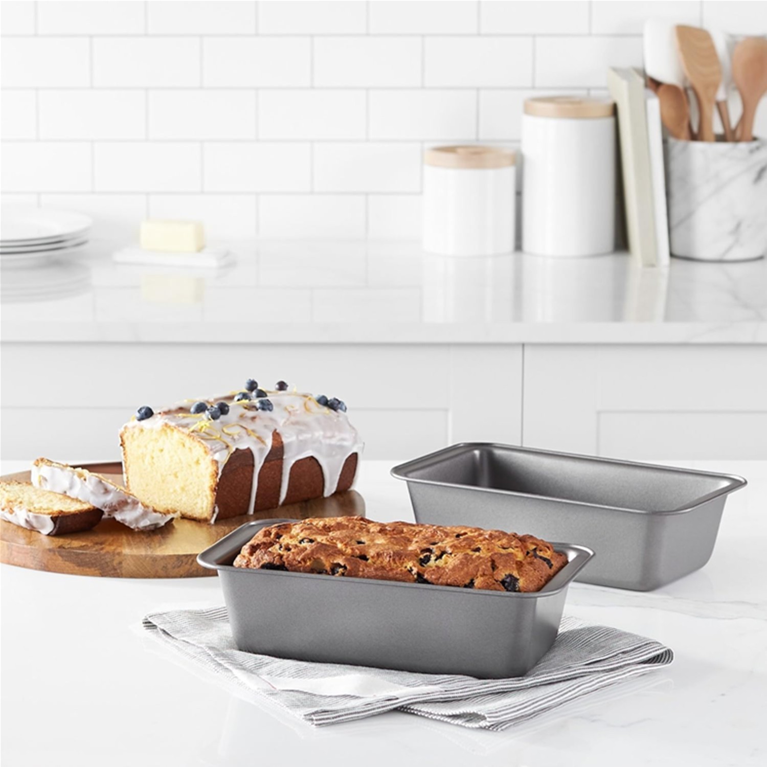 6 Pack Bread Loaf Pans 9.5 x 5 Inch Heavy Duty Steel Baking Mold Pans Oven Safe gallery