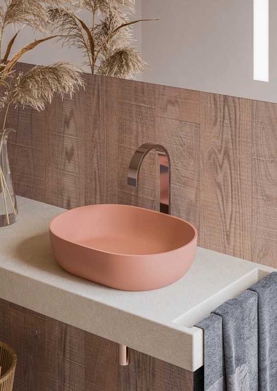 Ruvati 19" Sedona epiStone Solid Surface Modern Bathroom Sink- RVB2119TL REFRB gallery