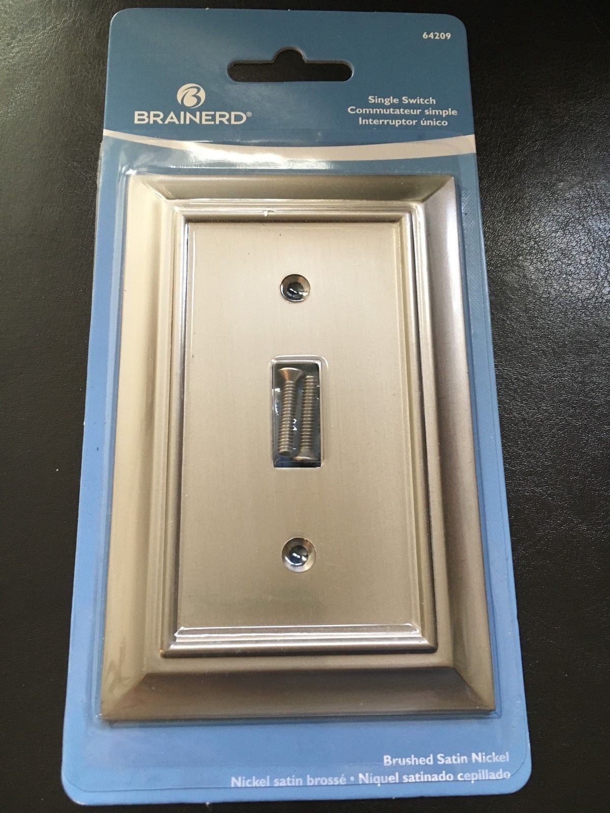 3 BRAINERD ARCHITECTURAL SINGLE SWITCH NICKEL WALL PLATES 64209 FREE SHIP gallery