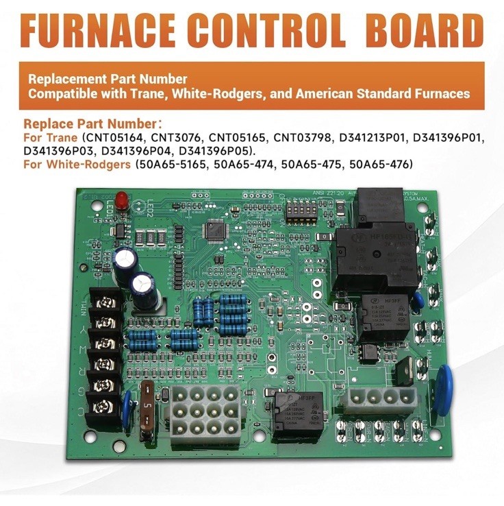 Furnace Control Board Fits Trane American Standard 50A65-474 50A65-475 50A65-476 gallery