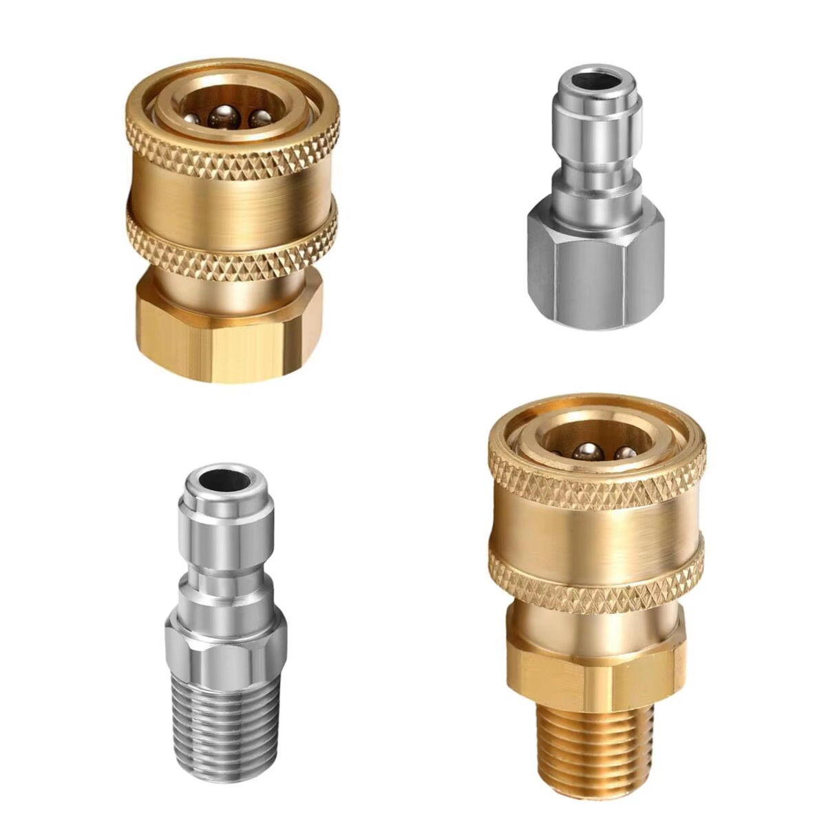 High Pressure Washer Nozzle 1/4" Quick Plug Connector Coupler with G1/4 Male Fem gallery