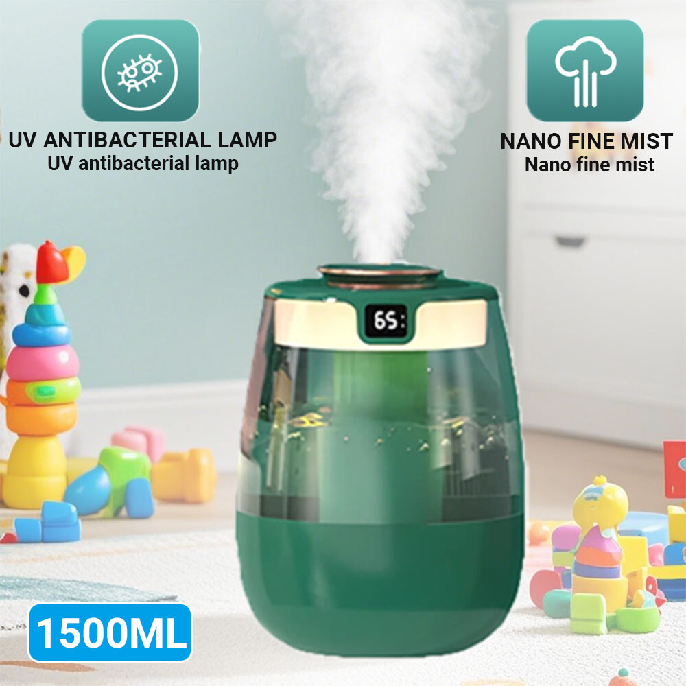 Quiet Night 1500ML Humidifier - Soft Light,280ml/h Fog & Blue Sterilization gallery