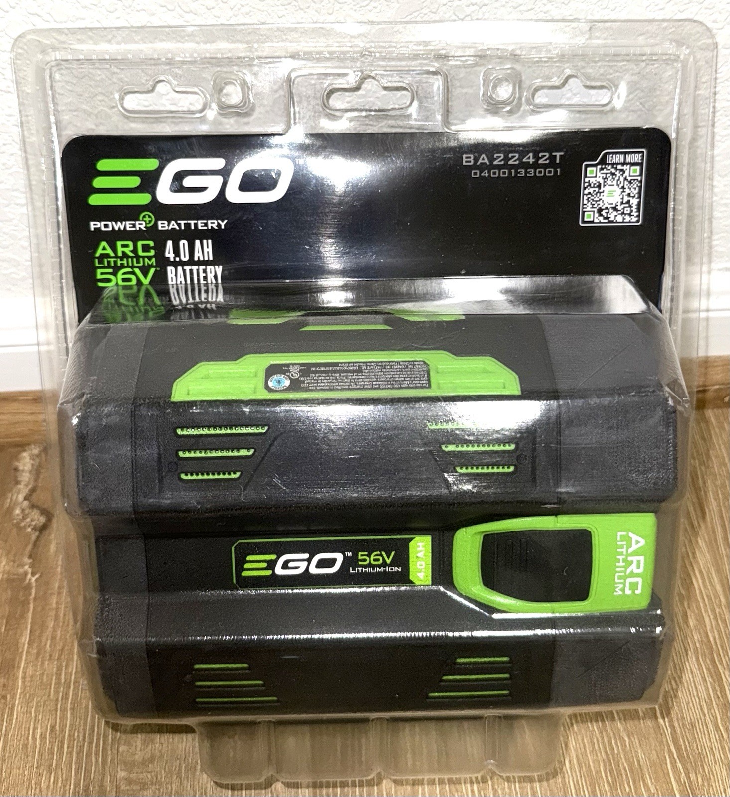 EGO Power+ BA2242T 56-Volt 4.0Ah Upgraded Fuel Gauge Battery, Green gallery