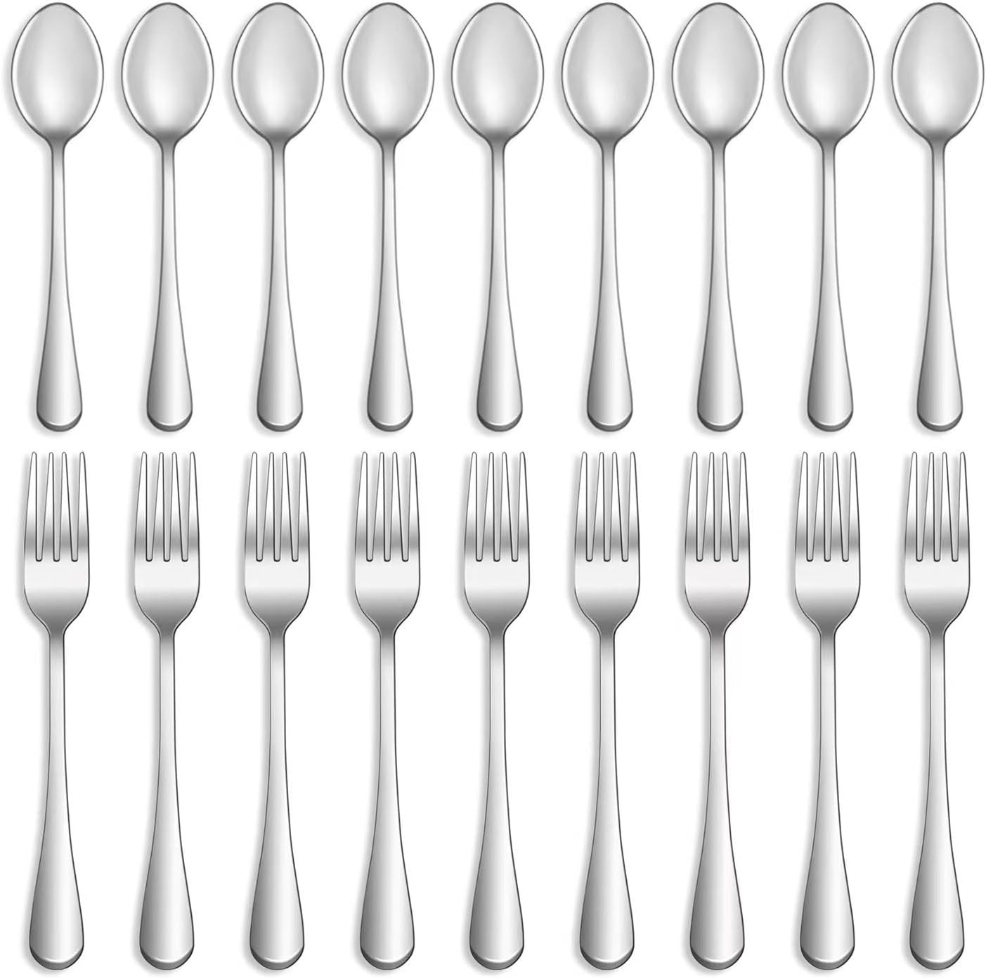 16 Pcs Forks and Spoons Silverware Set, Grade Stainless Steel Flatware Cutlery S gallery