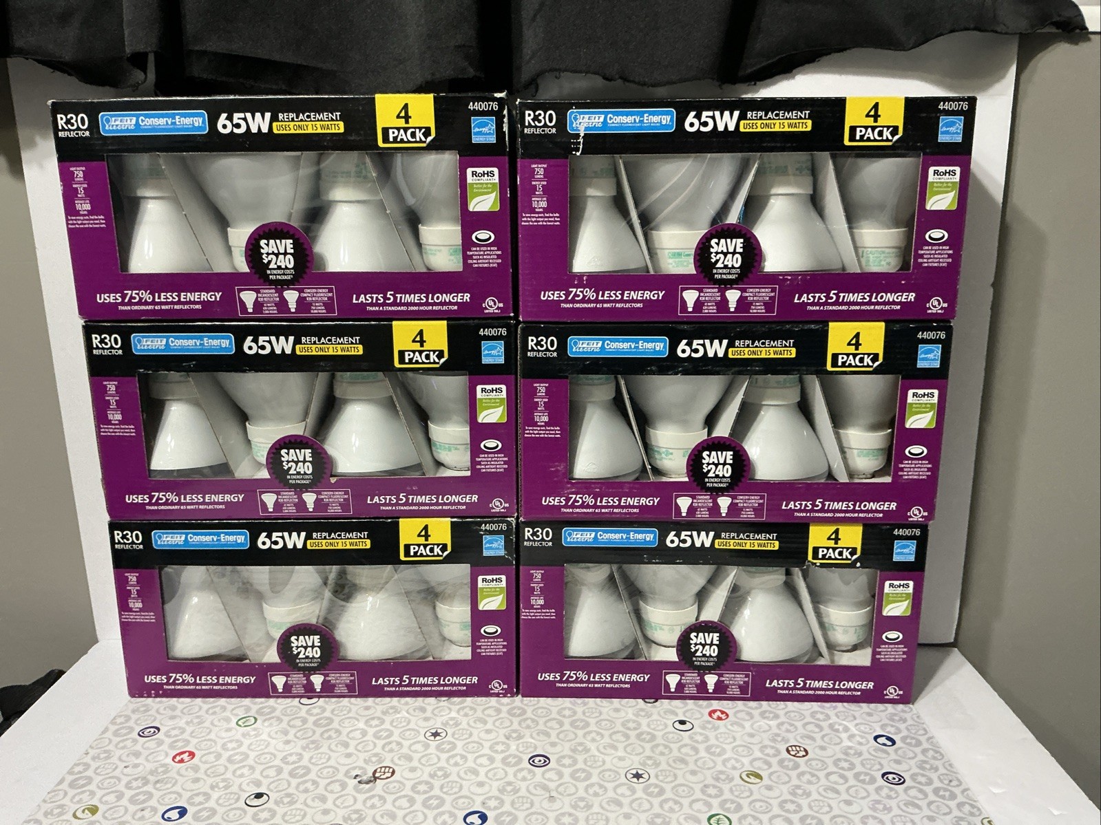 Feit R30 Reflector Conserv Energy 65W Light Bulbs 4-Pack / 6 PC LOT New! gallery