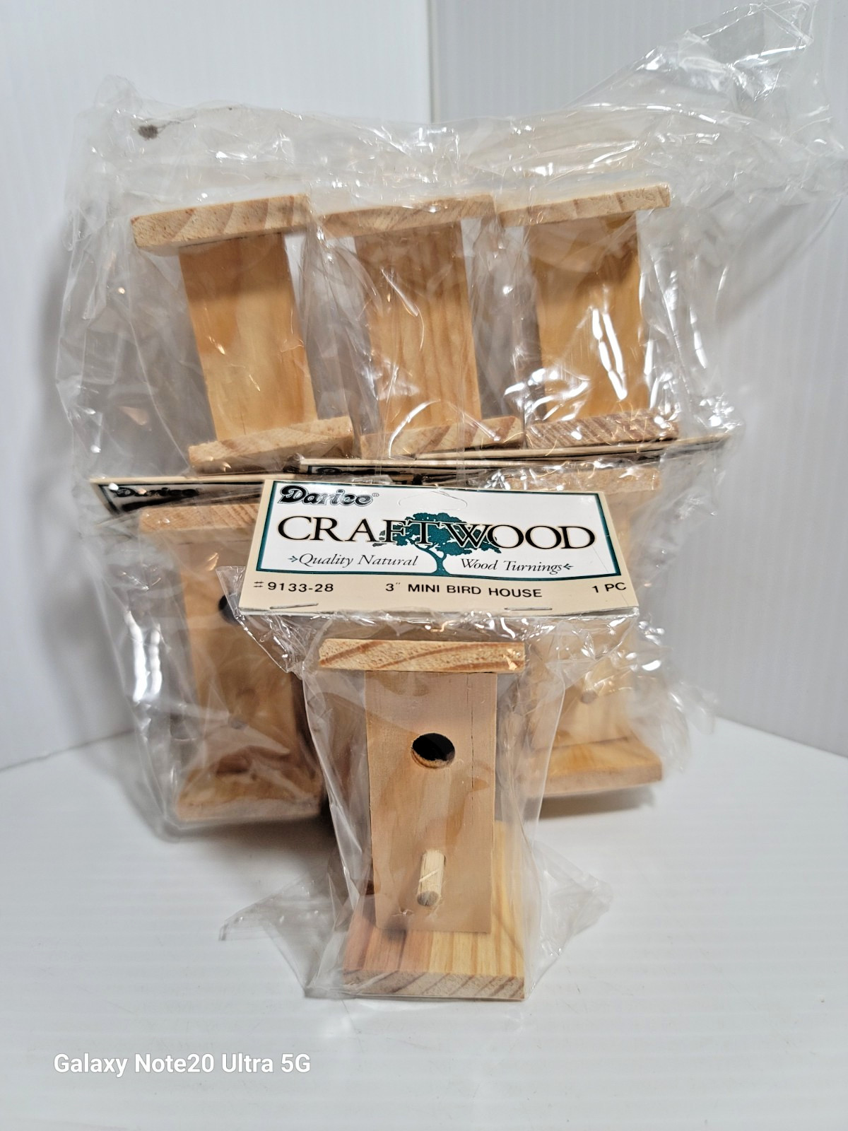 CRAFTWOOD 3" Mini Birdhouse 6 Pack NEW Natural Wood Birdhouses FREE SHIP gallery