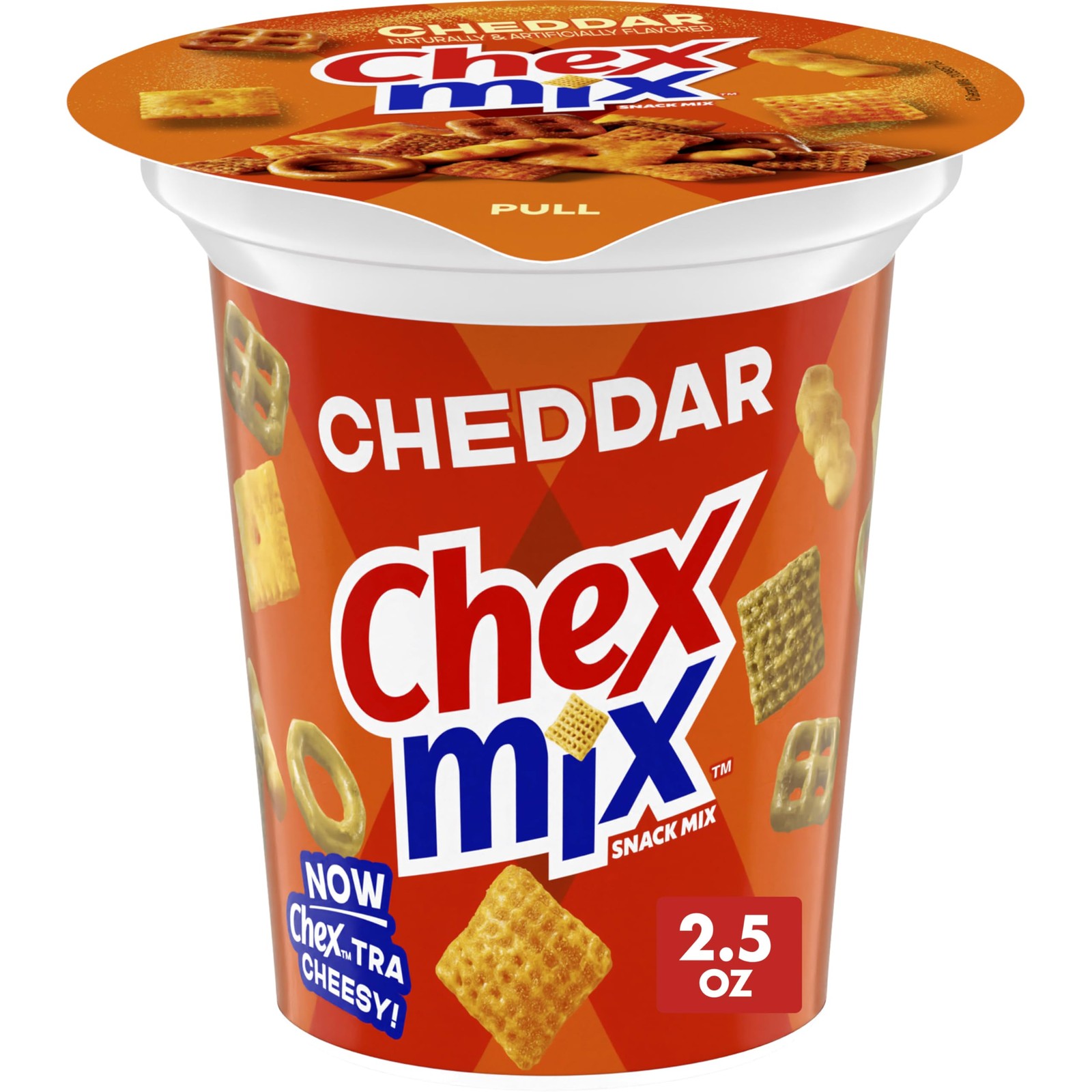 Chex Mix Cheddar Flavored Snack Mix, Cup, 2.5 oz Ounce (Pack of 1) gallery