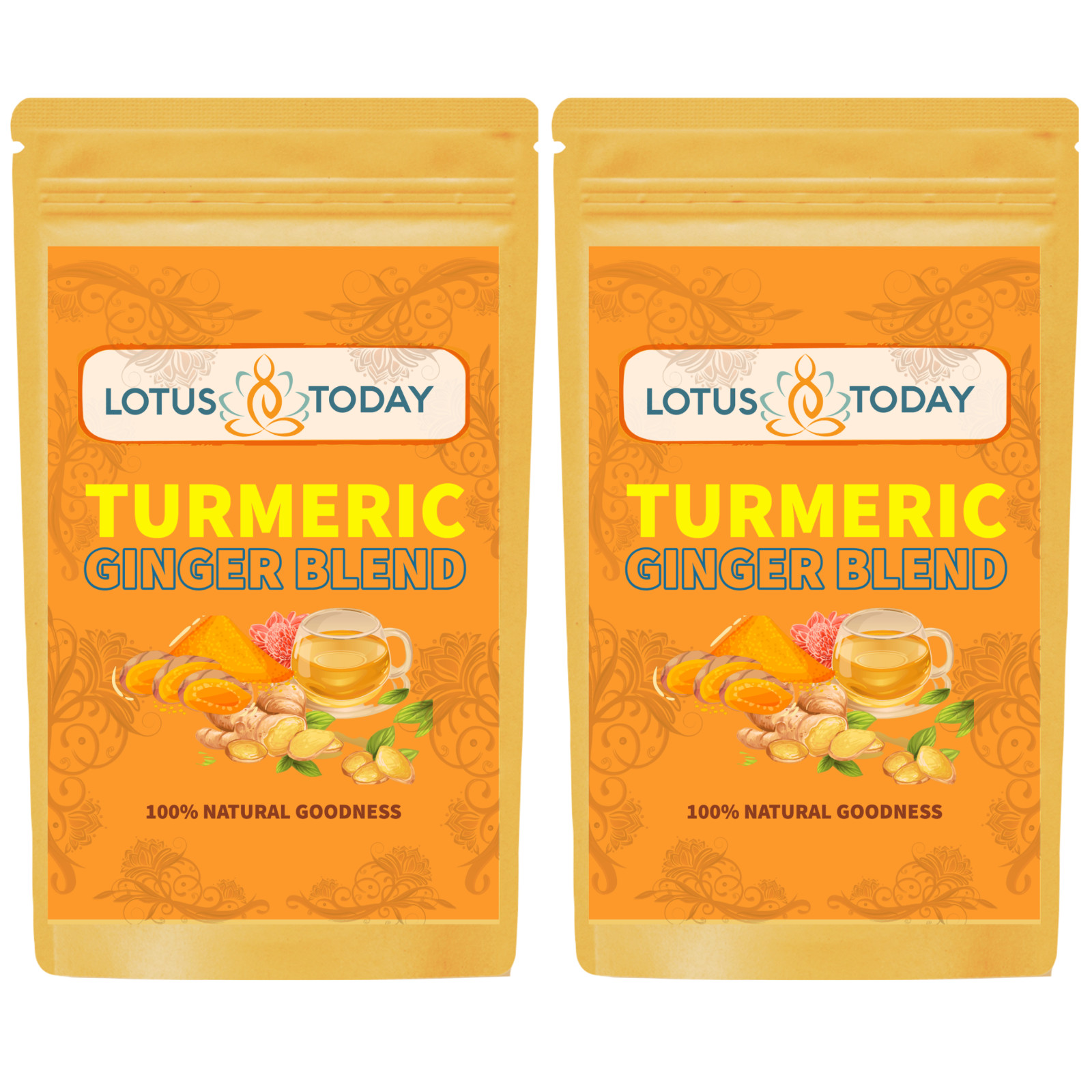 Turmeric Ginger & Black Pepper Tea, Warming, Immunity, Detox Tea, Curcumin Tea gallery