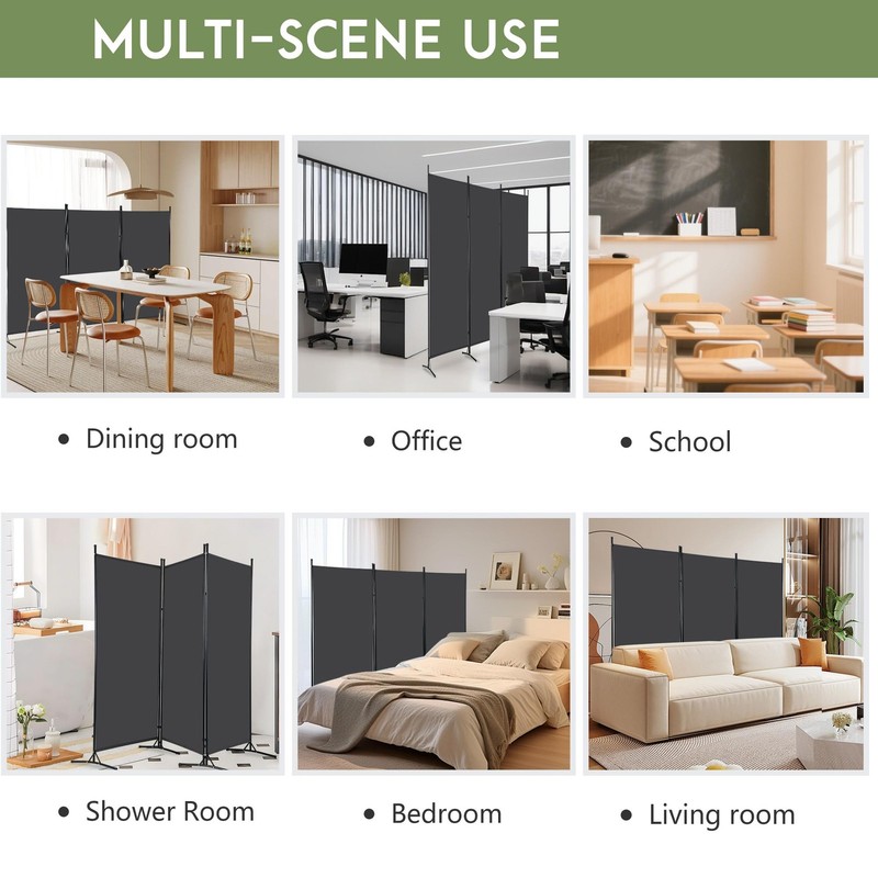 FDW 3-Panel Room Divider Privacy Screen, 6FT Portable Folding Partition with ... gallery