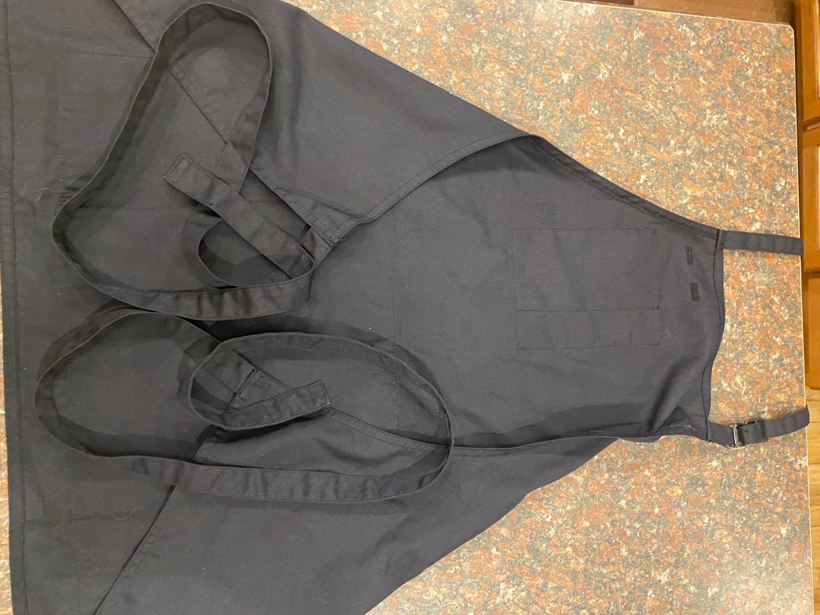 Simple Black Apron, 2 Large/2 Small Pockets, Poly/Cotton Blend gallery
