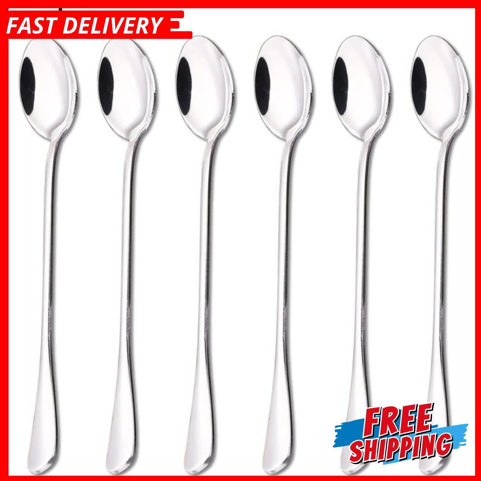 9.5-Inch Long Handle Spoon, Ice Tea Spoons, Ice Cream Spoon, Long Coffee Spoons gallery