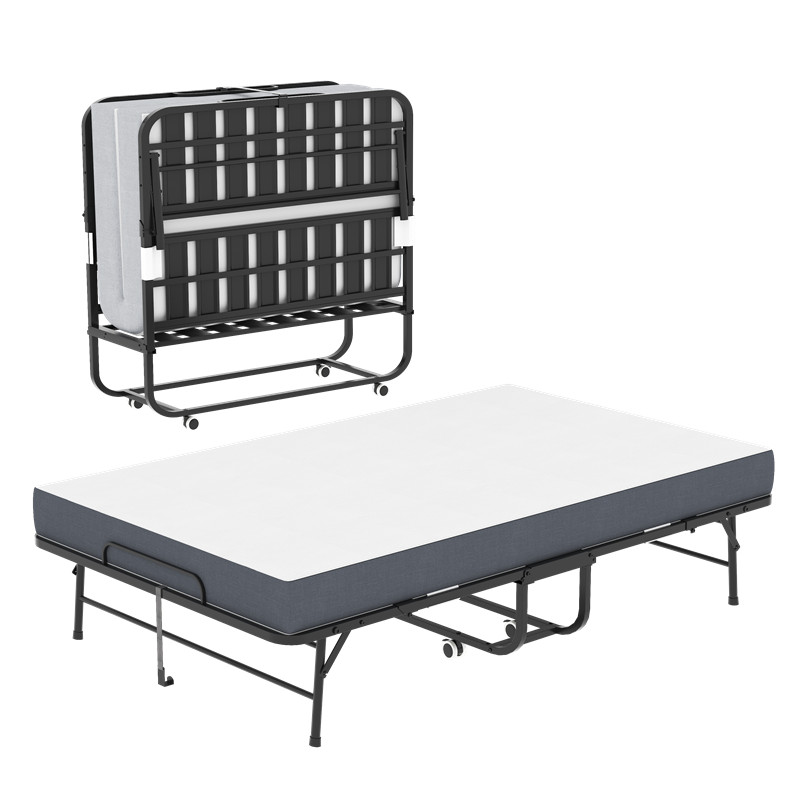 75"x46" Folding Bed Rollaway Bed with 5" Memory Foam,Heavy-Duty Guest Bed 450lb gallery