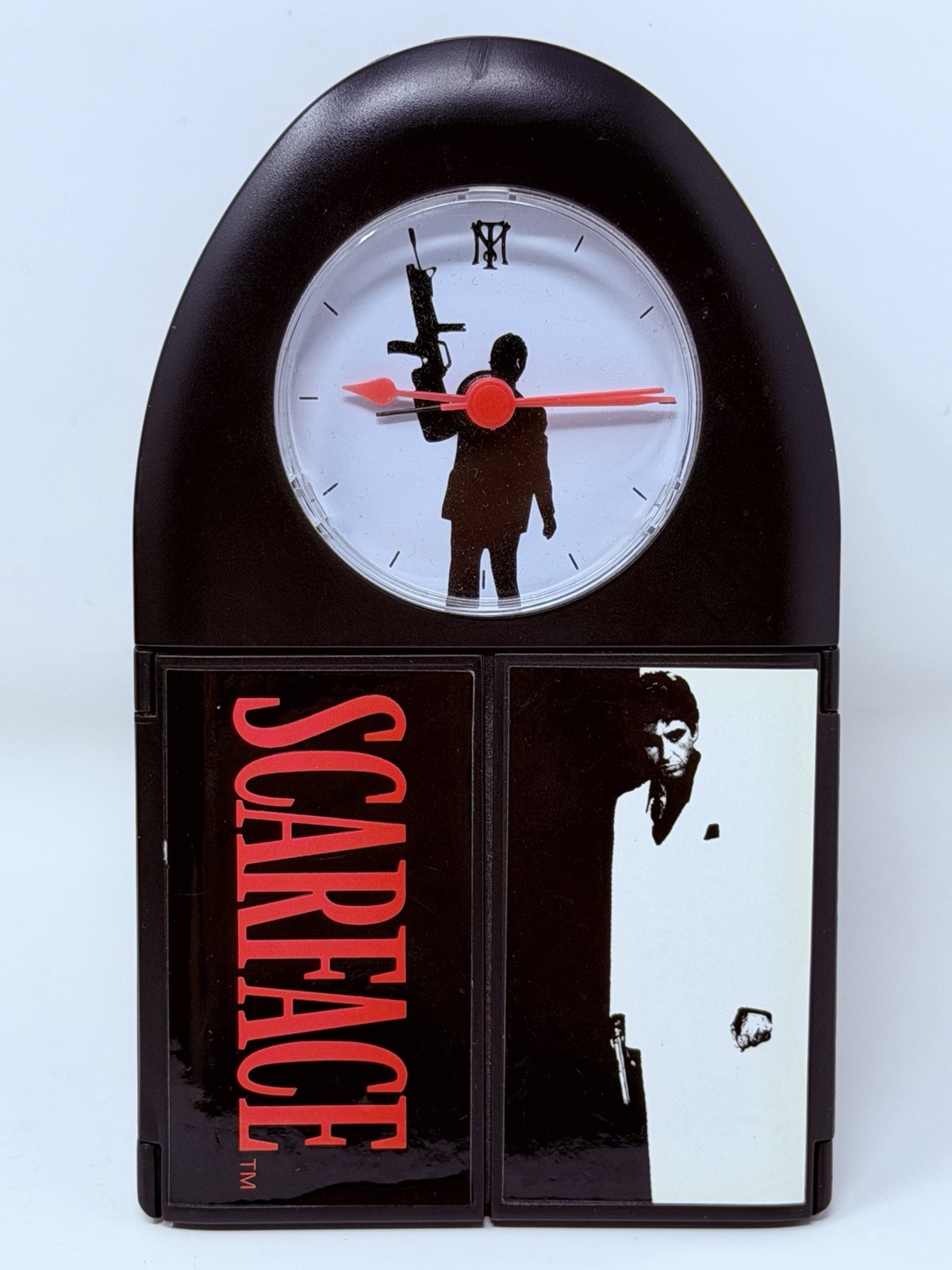 Universal Studios Excalibur SCARFACE Talking Movie Novelty Alarm Clock (RARE) gallery