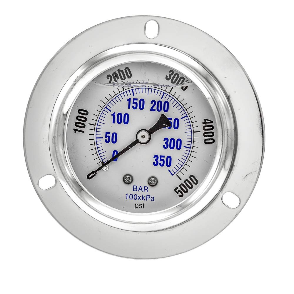 PRO-204L-254R Panel Mount Front Flanged Glycerin Filled 0 - 5,000 PSI gallery