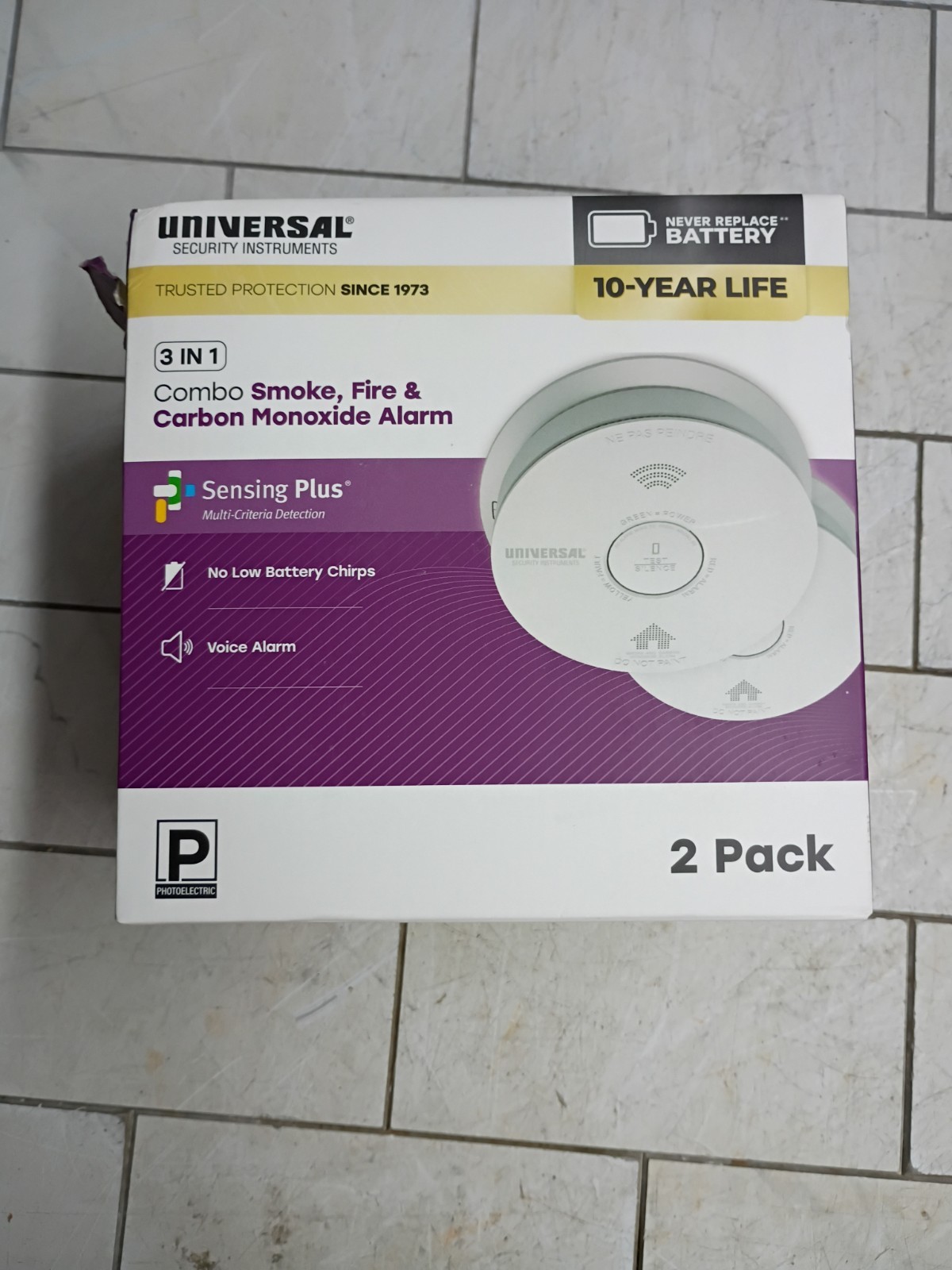 USI 2-Pack 10-Year Battery Combination Smoke and Carbon Monoxide Detector. New gallery