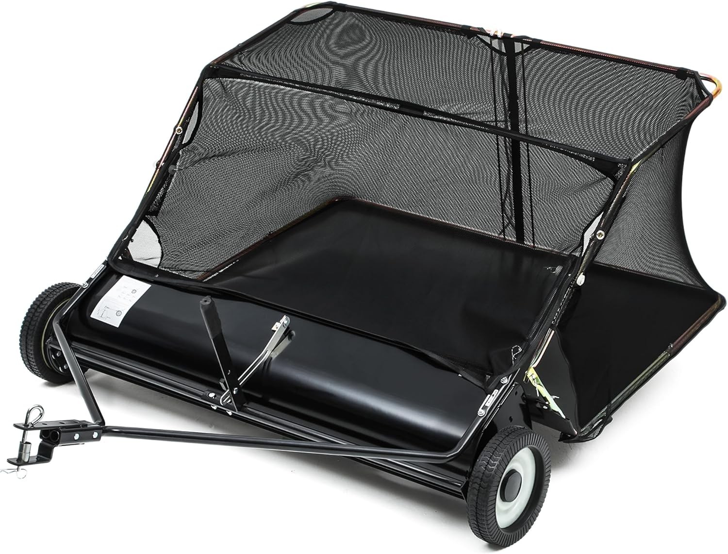 42" Tow Behind Lawn Sweeper Leaf Collector Sweeper for Lawn 12 Cu FT Capacity gallery