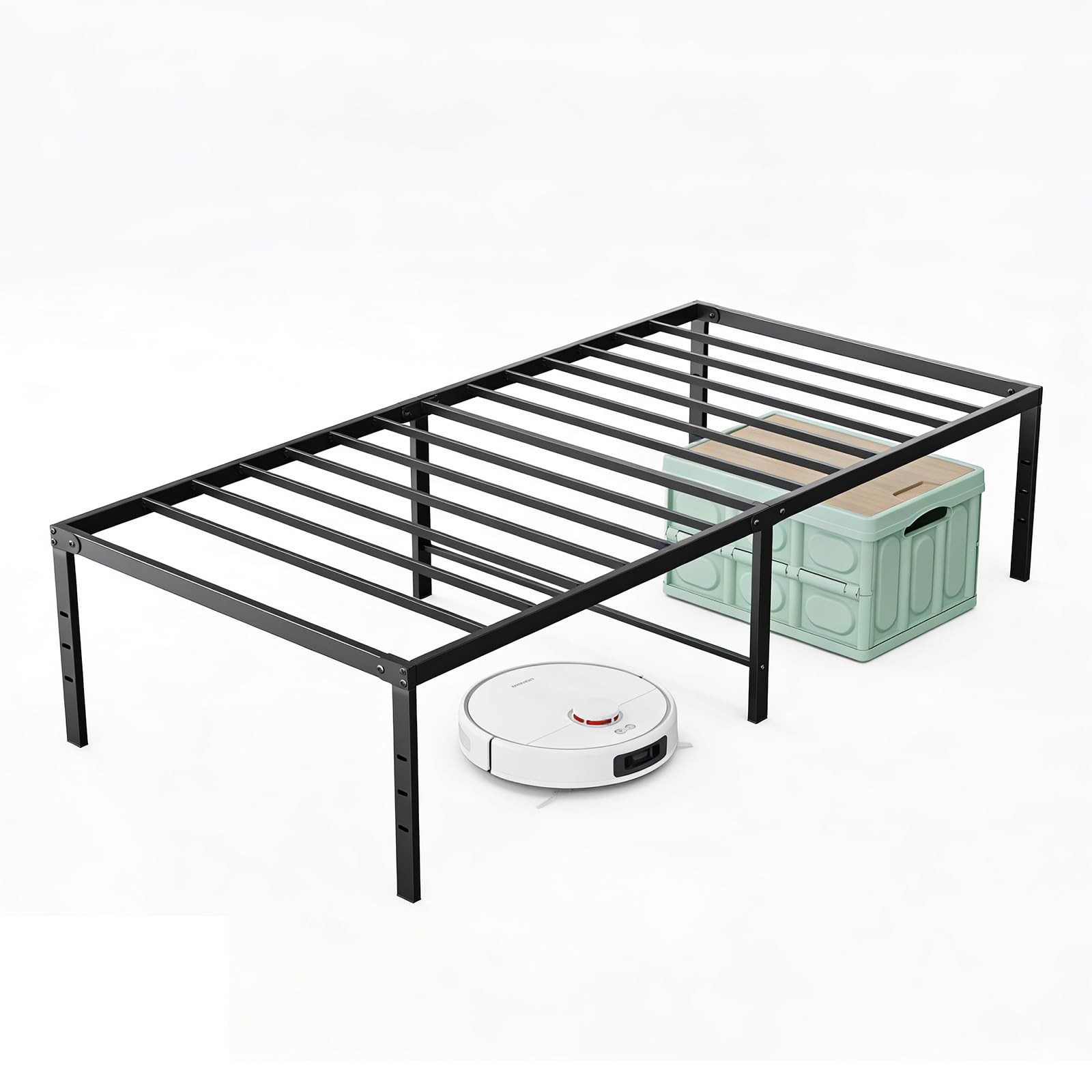 Twin Size 18 Inch Metal Platform Bed Frame, Noise~Free, Storage, No Box Spring gallery